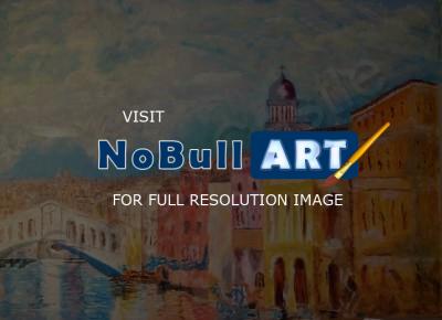 Mural - Realto Bridge Of Venice - Acrylics