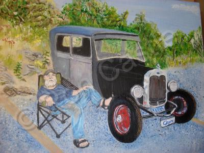 People - Hampton Car Show - Acrylics