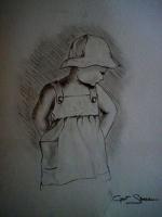 Toddler - Pencil Drawings - By Gert Stevens, Portrait Drawing Artist