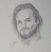 Josh Holloway - Pencil Drawings - By Gert Stevens, Portrait Drawing Artist