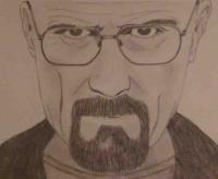 Walter White - Pencil Drawings - By Steve Walker, Black And White Drawing Artist