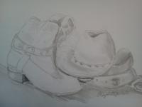 Gott Have A Hat - Pencil Drawings - By Elizabeth J White, Quick Sketch Free Style Drawing Artist