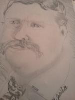 The Man With The Plan Tr - Pencil Other - By Elizabeth J White, Traditional Other Artist