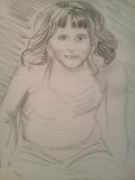 Waiting For Dance Class - Pencil Drawings - By Elizabeth J White, Quick Sketch Free Style Drawing Artist