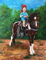 Oil Painting - Little Buckaroo - Oil