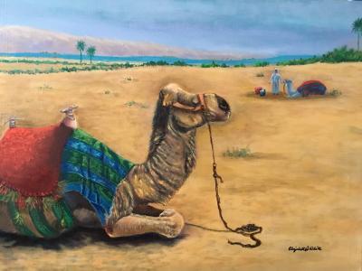 Oil Painting - Camel Country - Oil