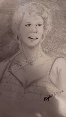 Drawing - Funny Lady Cb - Pencil