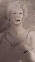Funny Lady Cb - Pencil Drawings - By Elizabeth J White, Traditional Drawing Artist