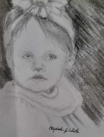 Little Babydoll - Pencil Drawings - By Elizabeth J White, Traditional Drawing Artist