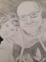 Father And Son - Pencil Drawings - By Elizabeth J White, Traditional Drawing Artist