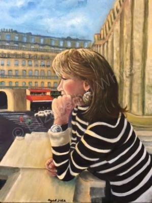Oil Painting - Pretty In Paris - Oil