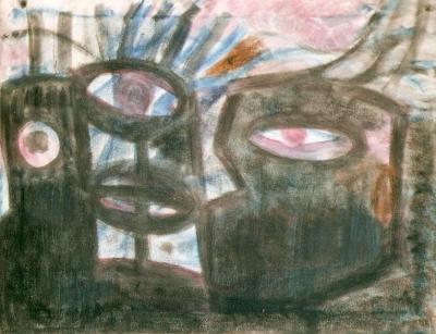 Primitive - Spirits - Oil Pastels