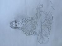 Pencil Arts - Women With Veena - Pencil And Paper