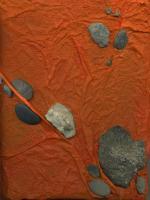 Rocks Falling - Collage And Painting Mixed Media - By Allison Kennedy, Abstract Mixed Media Artist