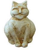 Cat Sculptures- Playful Cat - Stone Sculptures - By Rochman Reese, Animals Sculpture Artist