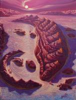 Landscape Dream - Dormant  Dragon - Oil On Canvas