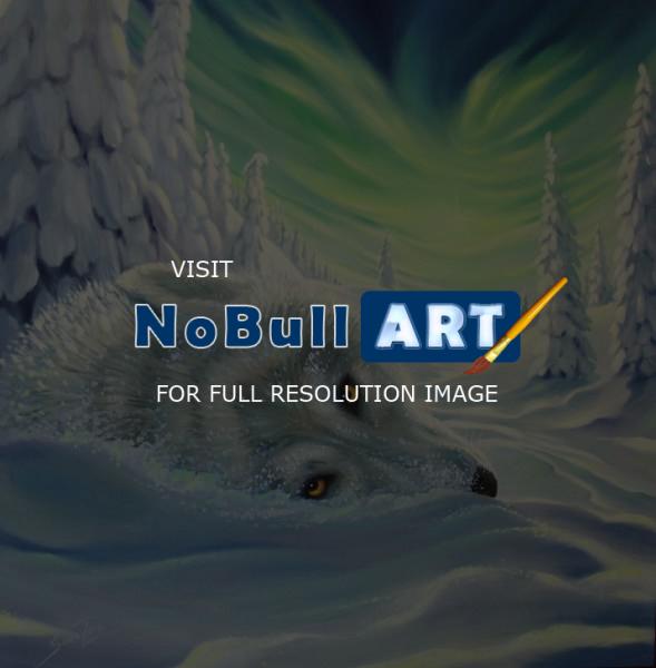 Animals - Polar Wolf - Oil On Canvas