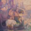 Urban Elephants - Oil On Canvas Paintings - By Sana Zee, Surrealism Transrealism Painting Artist