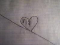 Drawings - Broken Heart - Pencil Paper