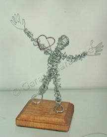 Love - I Love You - Galvanized Steel Wire