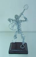 Rock Star - Galvanized Steel Wire Sculptures - By Gerard Barberine, Abstract Sculpture Artist