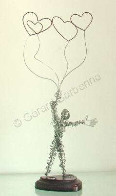 Love - Love Balloons - Galvanized Steel Wire