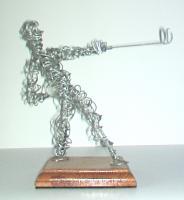 Chi-Chi Rodriguez - Galvanized Steel Wire Sculptures - By Gerard Barberine, Abstract Sculpture Artist