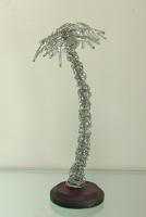 Palm Tree - Galvanized Steel Wire Sculptures - By Gerard Barberine, Abstract Sculpture Artist
