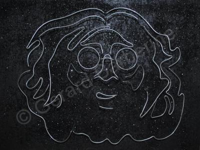 Music - Jerry Garcia Again - Galvanized Steel On Glitterpai