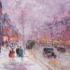 Boulevard - Oil On Canvas Paintings - By Slobodan Paunovic, Impressionism Painting Artist