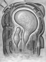 Superhuman - Pencil On Paper Drawings - By Levon Avagyan, Surrealism Drawing Artist