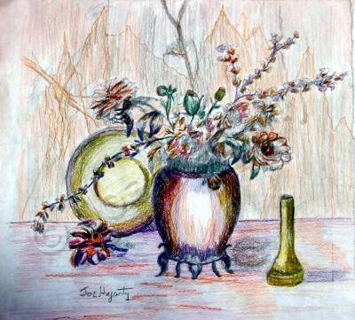 Still-Life Works - Oriental Still-Life - Water Color Pencil