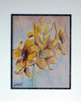 Lilies - Water Color Pencil Paintings - By Joe Hagarty, Realism Painting Artist