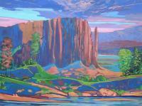 Canyon Shadows - Acrylics On Canvas Paintings - By Todd Norris, Surreal Painting Artist