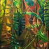 Symphonic Palms - Oil On Canvas Paintings - By Claudia Thomas, Closed Landscape Painting Artist