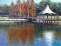Cranes Roost - Canvas Board Paintings - By Claudia Thomas, Impressionistic Landscape Painting Artist