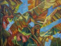 Botanicals - Palm Overlap - Oil On Canvas