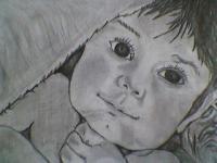Free Hand - Cute Baby - Pencil