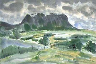 Real And Surreal World - Ben Bulbin Ireland - Watercolor