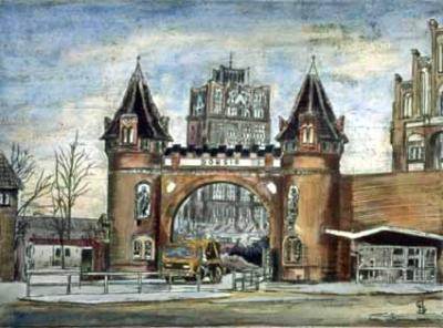 Real And Surreal World - Borsig Gate Tegel - Watercolor