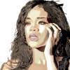 Rihanna - Digital Paint With Wacom Table Digital - By Michael Blakney, Digital Paint Digital Artist