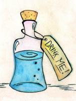 Grimm Fairytales - Drink Me - Watercolor