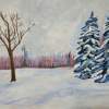 Bare In Winter - Acrylic On Canvas Paintings - By Eileen Connolly, Freestyle Painting Artist
