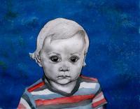 Baby - Mixed Media Drawings - By Yssebelle Dracopoulos, Fine Arts Drawing Artist