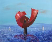 Sea Sculpture - Acrylic On Canvas Panel Paintings - By Steven Graff, Surreal Painting Artist
