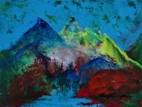 Acrylicworks - Primed Peaks - Acrylic On Canvas Panel