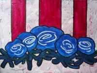 Acrylicworks - Blue Buds - Acrylic On Canvas