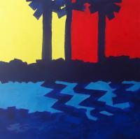 Tree Amigos - Acrylic On Canvas Paintings - By Steven Graff, Expressive Painting Artist