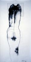 Figurative - Diving Nude - Charcoal
