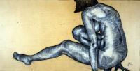 Figurative - Kneeling Figure - Charcoal